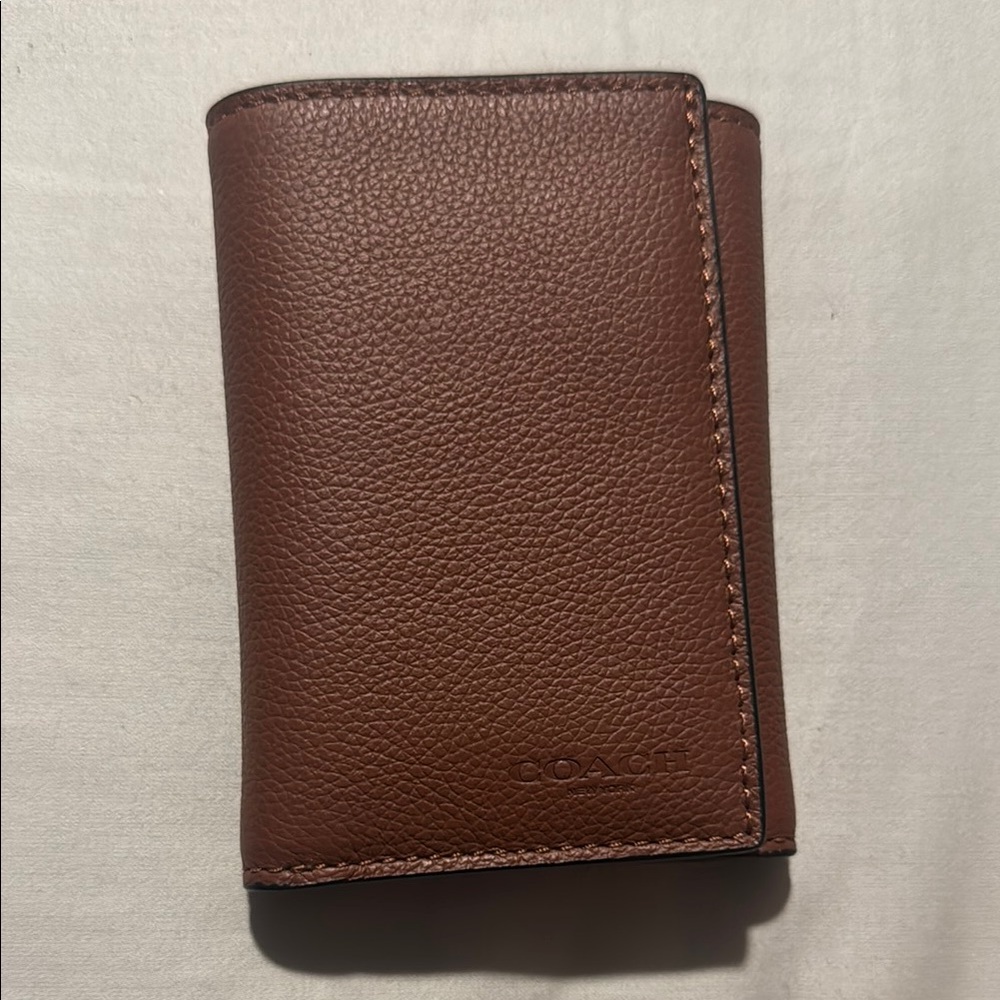 Coach Brown Key & Card Holder Leather Accessory